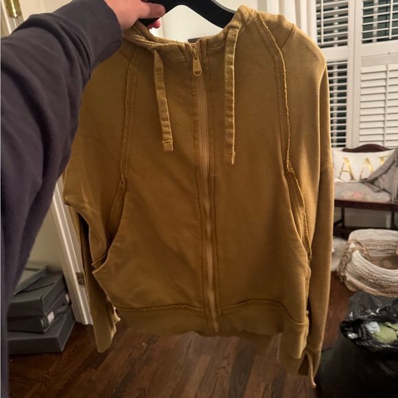 Free People Mustard Yellow Hoodie - Picture 1 of 2